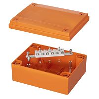Коробка ответвительная FS 240х190х90мм IP56 6п 450В 20А 10кв.мм с гладкими стенками и клеммниками нерж. контакт пластик. DKC FSK40610