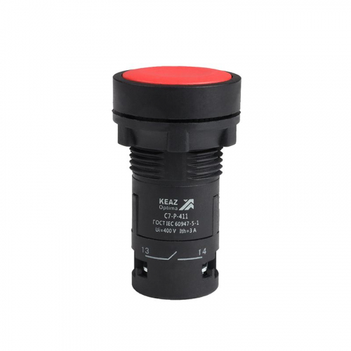 Кнопка OptiSignal Compact D22 С7-P-411 красн. 1НО+1НЗ XB7NA45 КЭАЗ 362045