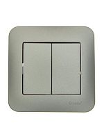 Выключатель 2-кл. 1п СП ASTI 10А IP20 в сборе платина. LEZARD 7081-3535-101