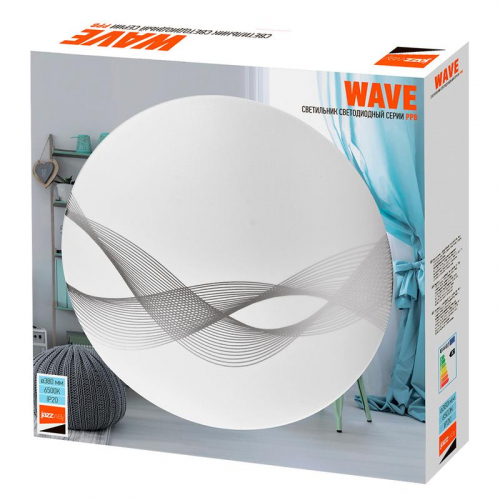 Светильник светодиодный декоративный PPB Wave 36Вт 6500К IP20 d380х65 настенно-потолочный бытовой JazzWay 5024984 фото 7