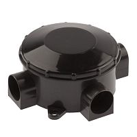 Коробка распаячная ОП трехрожковая черн. IP42 KOR-70-35-3-b ЭРА Б0052727