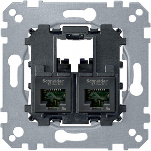 Джек комп. 2XRJ45 CAT6 UTP Merten SchE MTN4576-0002