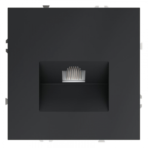 Розетка компьютерная 1-м СП S70 RJ45 кат.6 механизм графит Voltum VLS060107