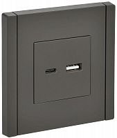 Розетка USB A+C 3.1А FORTE&PIANO FP350 сер. IEK FP-U22-D31-K03
