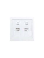 Розетка компьютерная 2-м СП ZIMA IP20 RJ45 с модулем кат.6 механизм бел. LEZARD 704-0288-142