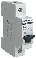 Выключатель автоматический модульный 1п B 6А 4.5кА ВА47-29М GENERICA MVA21-1-006-B-G
