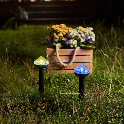 Набор отпугивателей кротов с садовым фонариком (R20х2 кристалл) Rexant 71-0077 фото 2