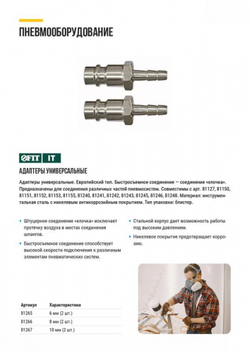 Адаптер универсальные с "елочкой" 10мм (уп.2шт) FIT 81267 фото 5