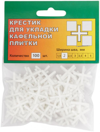 Крестик для кафеля 2мм (уп.100шт) Стандарт FIT 16720 фото 2