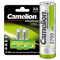 Аккумулятор AA-2700мА.ч Ni-Mh Always Ready BL-2 NH-AA2700ARBP2 1.2В Camelion 15036
