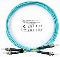Шнур оптический FOP-50-ST-ST-2m duplex ST-ST 50/125мм OM3 2м LSZH Cabeus 7368c