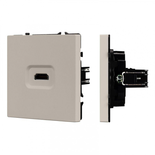 Механизм HDMI розетки SCT-NOBE-MHD1-SFPL-CA кашемир Arlight 061842