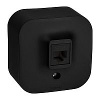 Розетка компьютерная 1-м ОП Quteo RJ45 кат.5E UTP черн. матов. IEK 782480