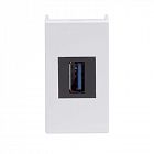 Розетка USB 1-м 1мод. Viva USB 3.0 бел. DKC 43018