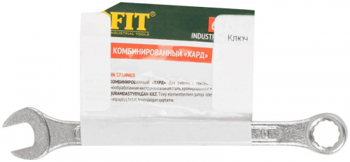 Ключ комбинированный "Хард" хромированное покрытие 10мм FIT 63140 фото 3