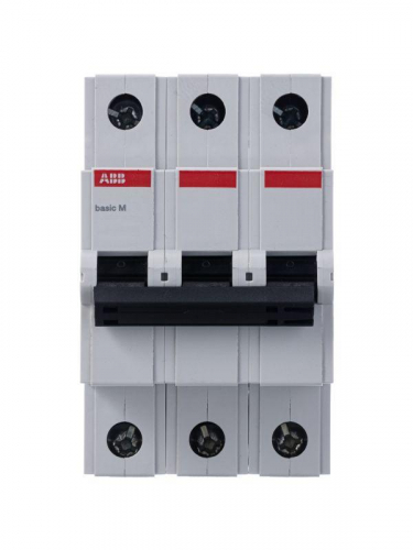 Выключатель автоматический модульный 3п C 10А 4.5кА Basic M BMS413C10 ABB 2CDS643041R0104 фото 3