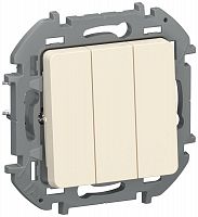 Выключатель 3-кл. 1п 1мод. IEKINSPIRIA 10А IP20 сх05 10АХ сл. кость IEK 6735411