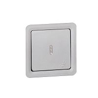 Переключатель проходной 1-кл. Soliroc 10А IP55 250В 10AX с подсветкой IK10 хром Leg 077812