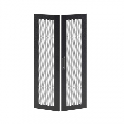 Дверь двустворчатая для IT-CQE 2200х800 перфорир. RAL9005 DKC RBITCPMD2280