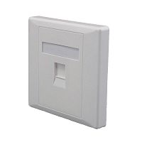 Панель лицевая 1 порт 80х80 Keystone шторка (DIY) SUPRLAN 10-0333-1