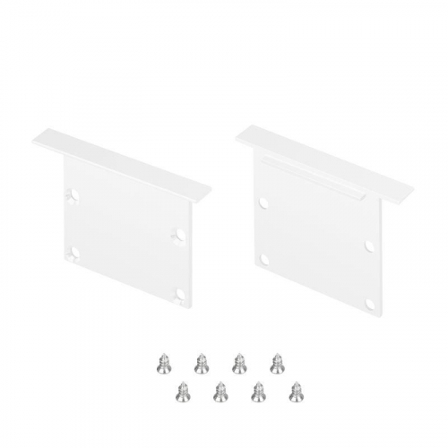 Заглушка LINIA49-F-S WHITE глухая металл (комплект) Arlight 041882