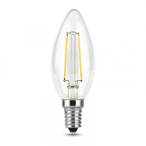 Лампа светодиодная филаментная Black Filament 7Вт свеча 4100К нейтр. бел. E14 580лм GAUSS 103801207 фото 4