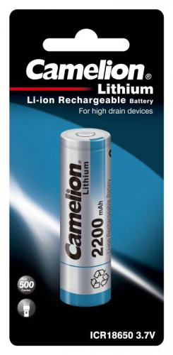 Аккумулятор ICR18650 2200мА.ч 3.7В Li-Ion/ LiCoO2 Camelion 14720 фото 3