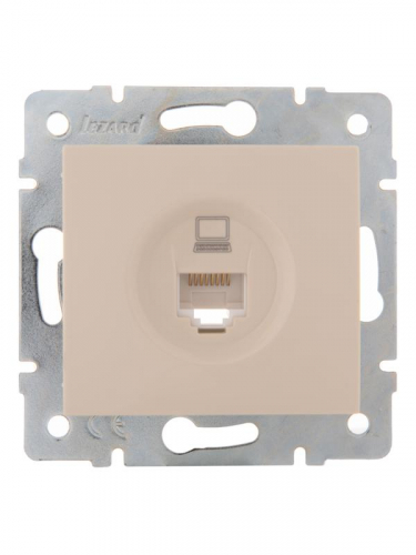 Розетка компьютерная 1-м СП Karina RJ45 механизм крем. LEZARD 707-0388-139