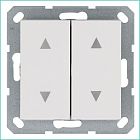Выключатель для жалюзи 2-кл. 10А IP20 механизм бел. глянцевый Jasmart G3028W