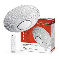 Светильник светодиодный COMFORT CRYSTAL 55Вт 3000-6500К 4400лм 230В 400х100мм с пультом ДУ IN HOME 4690612034898