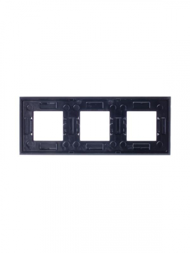 Рамка 3-м 2мод. Zenit стекло графит ABB 2CLA227300N3801 фото 2
