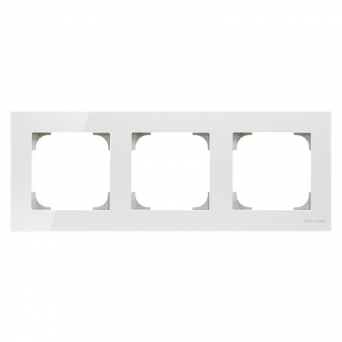 Рамка 3-м Sky стекло бел. ABB 2CLA857300A3001