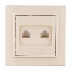 Розетка компьютерная 2-м СП Минск RJ45 беж. EKF ERK02-035-20