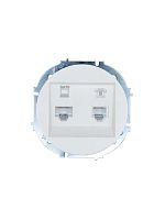 Розетка компьютерная + телефонная OSEN RJ45 кат.6 + RJ11 с модулем бел. LEZARD 743-0288-144
