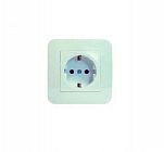 Розетка 1-м СП Lillium N 10А с заземл. бакелит крем. Makel 55228