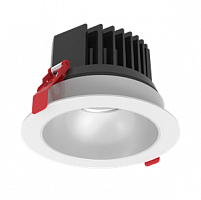 Светильник светодиодный DL-Spark 15Вт 4000К IP44 120х88 60град. встраив. с матов. серебр. рефлектором бел. VARTON V1-R0-00433-10L07-4401540