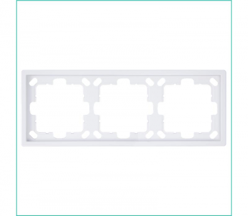 Рамка 3-м СП FD бел. глянцевый Jasmart FD1003W