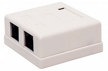 Компьютерная розетка настенная, 5E кат., 2 х RJ-45/8p8c, 110/Krone, белый Filum FL-NA-SOCKET5E-2