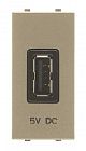 Механизм USB зарядного устройства 1М 2000мА 5В Zenit шампань ABB 2CLA218520N1901