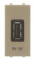 Механизм USB зарядного устройства 1М 2000мА 5В Zenit шампань ABB 2CLA218520N1901