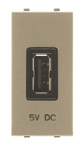 Механизм USB зарядного устройства 1М 2000мА 5В Zenit шампань ABB 2CLA218520N1901