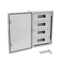 Корпус пластиковый распределительный ЩРН-60 IP65 сер. дверь 600х400х200 Промрукав PR08.26501