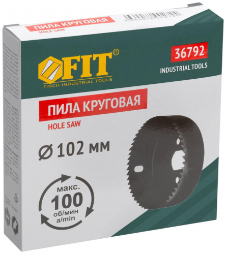 Пила круговая инструментальная сталь 102мм FIT 36792 фото 3