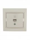 Розетка компьютерная 1-м СП Mira RJ45 крем./крем.. LEZARD 701-0303-139