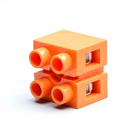 Клеммная колодка 4 точки подключения 2п ном. сеч. 0.5-6кв.мм (600В 36А) оранж. UTL JUT4B-4/2-OR