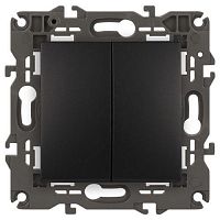 Переключатель 2-кл. СП Elegance 14-1106-05 10А IP20 250В 10AX механизм антрацит Эра Б0034247