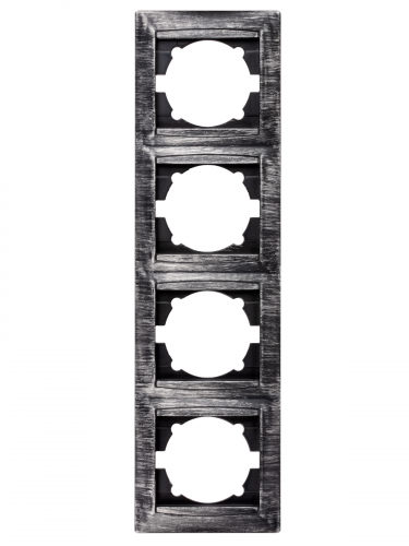 Рамка 4-х постовая вертикальная старинное серебро "Лама" TDM фото 3