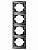 Рамка 4-х постовая вертикальная старинное серебро "Лама" TDM