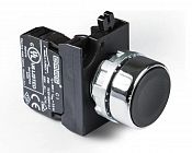 Кнопка нажимная круглая CM102DН (1НО+1НЗ) черн. EMAS CM102DH