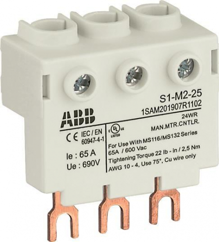 Колодка S1-M2-25 для подкл. 3-ф каб. ABB 1SAM201907R1102